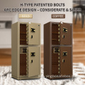 Double door design office fingerprint lock big safe